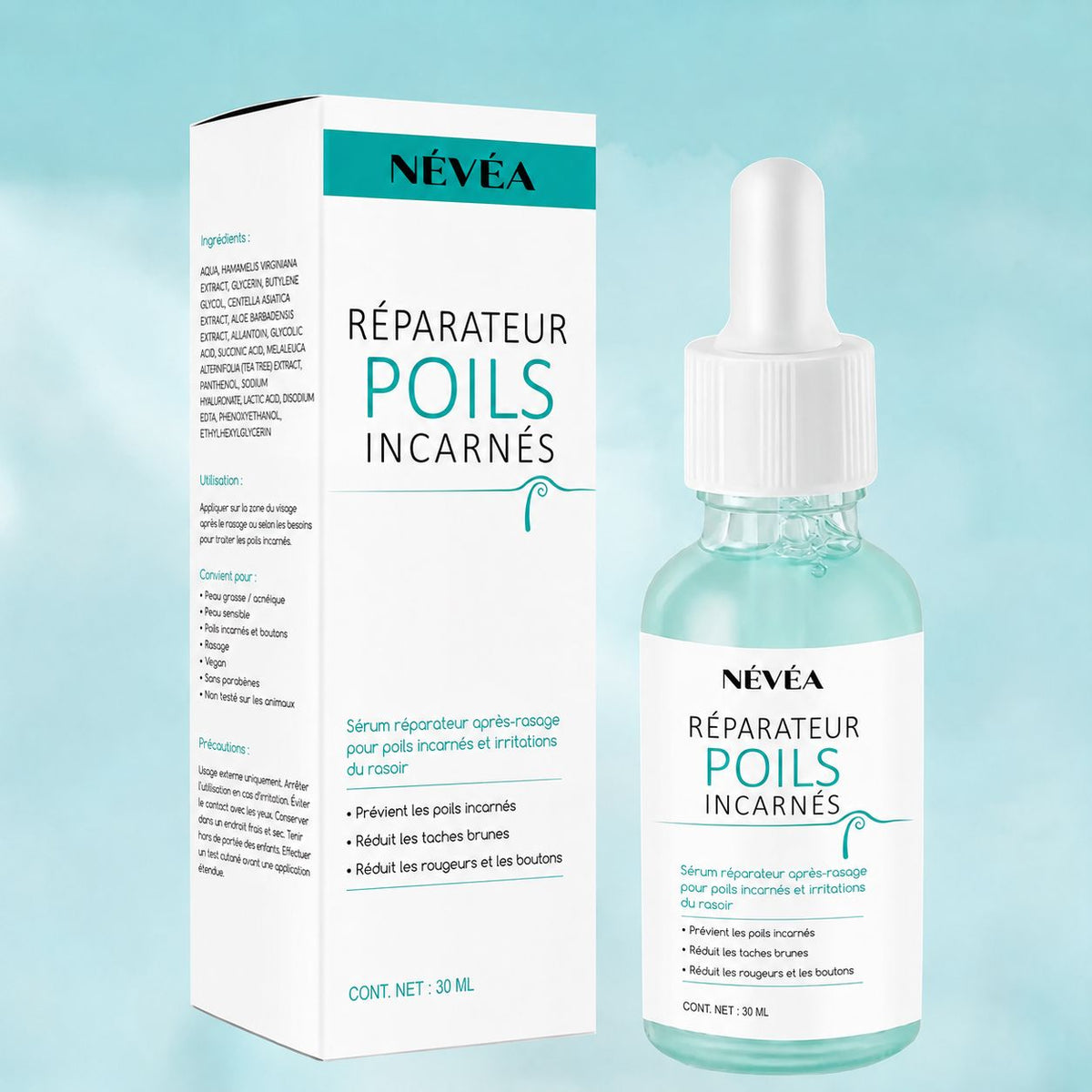 Sérum réparateur pour poils incarnés
