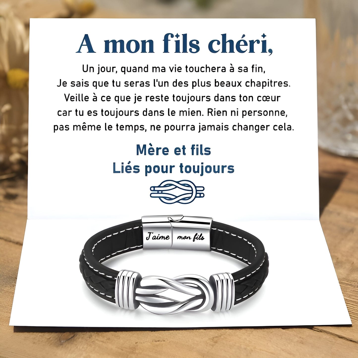 Bracelet Infini - À mon Fils chéri