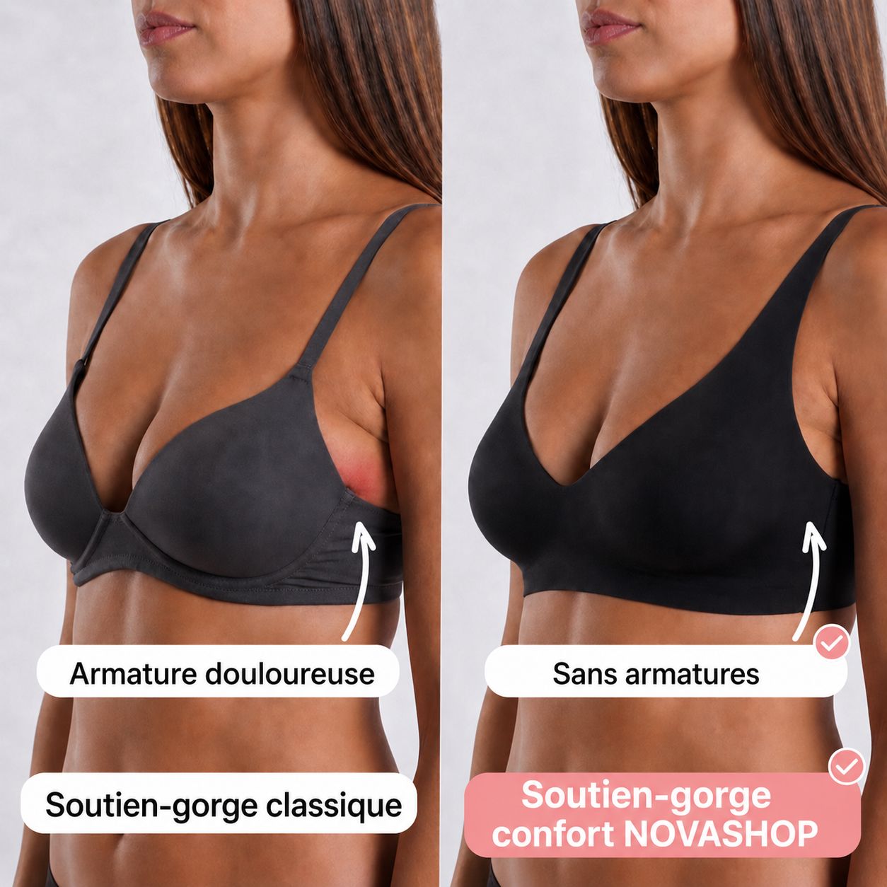 Soutien-gorge confort sans coutures ni armatures