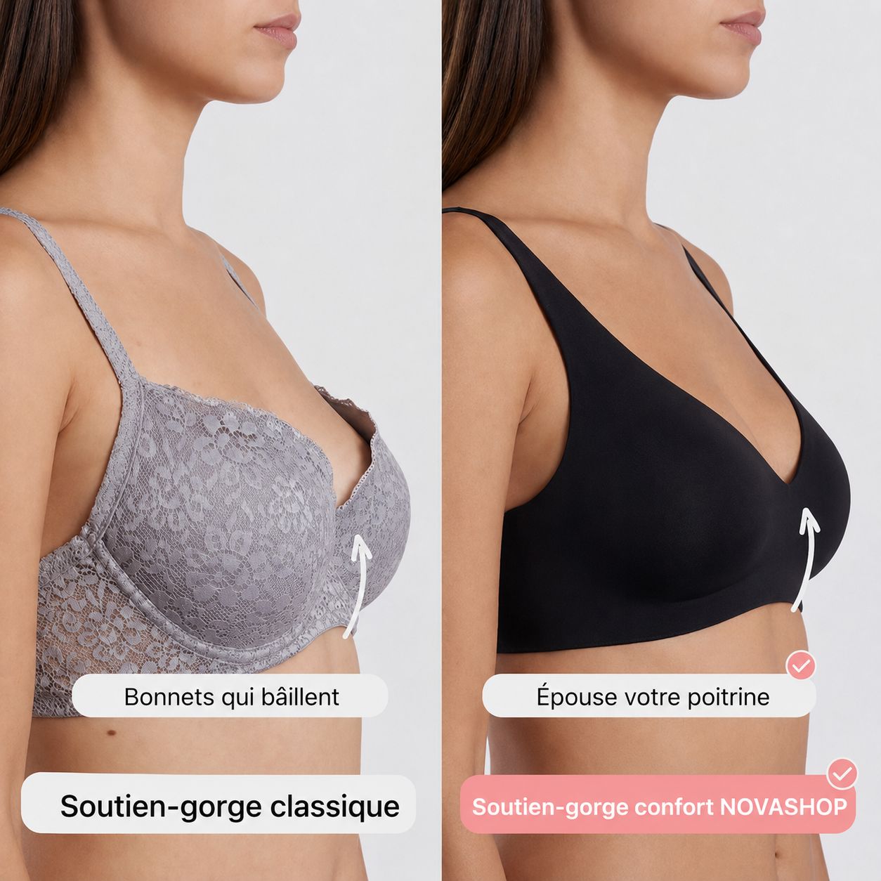 Soutien-gorge confort sans coutures ni armatures