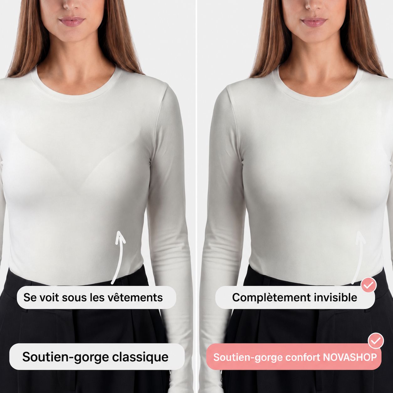Soutien-gorge confort sans coutures ni armatures