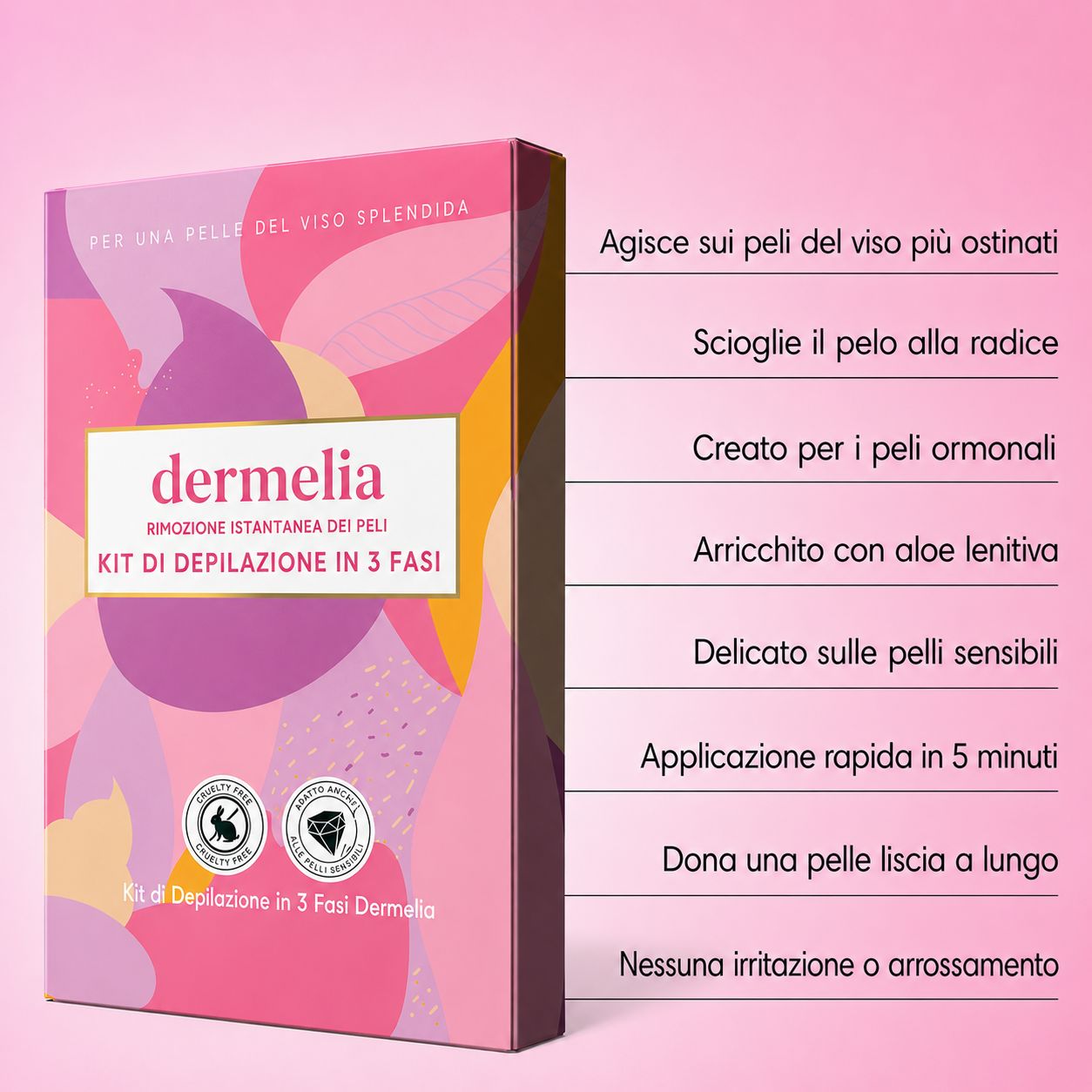 Névea - Le premier kit complet en 3 étapes qui affaiblit et dissout les poils hormonaux, sans douleur ni irritation.