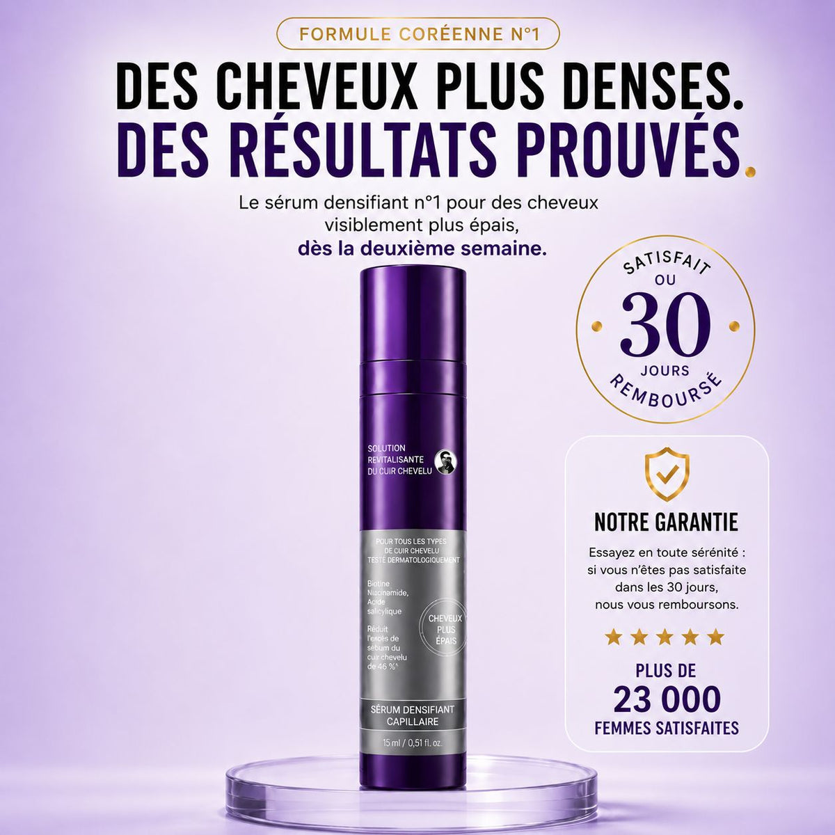 Sérum Densité+™ – Cheveux plus épais et plus volumineux