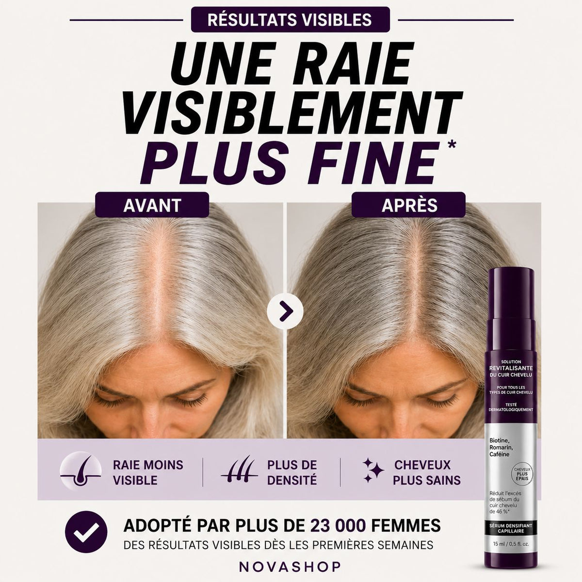 Sérum Densité+™ – Cheveux plus épais et plus volumineux