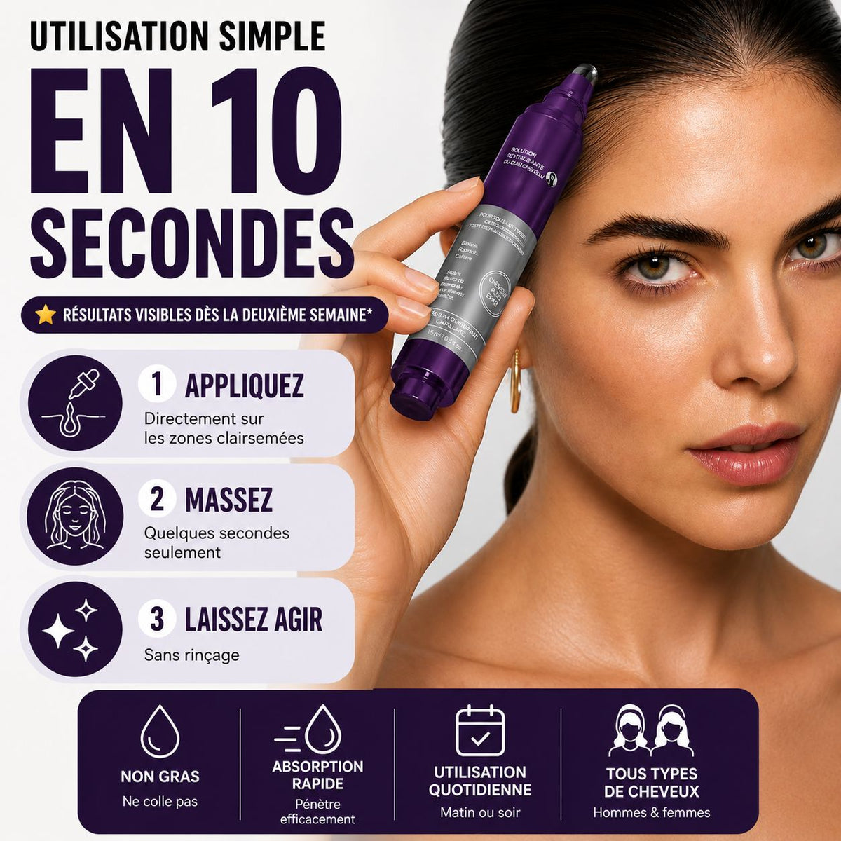 Sérum Densité+™ – Cheveux plus épais et plus volumineux