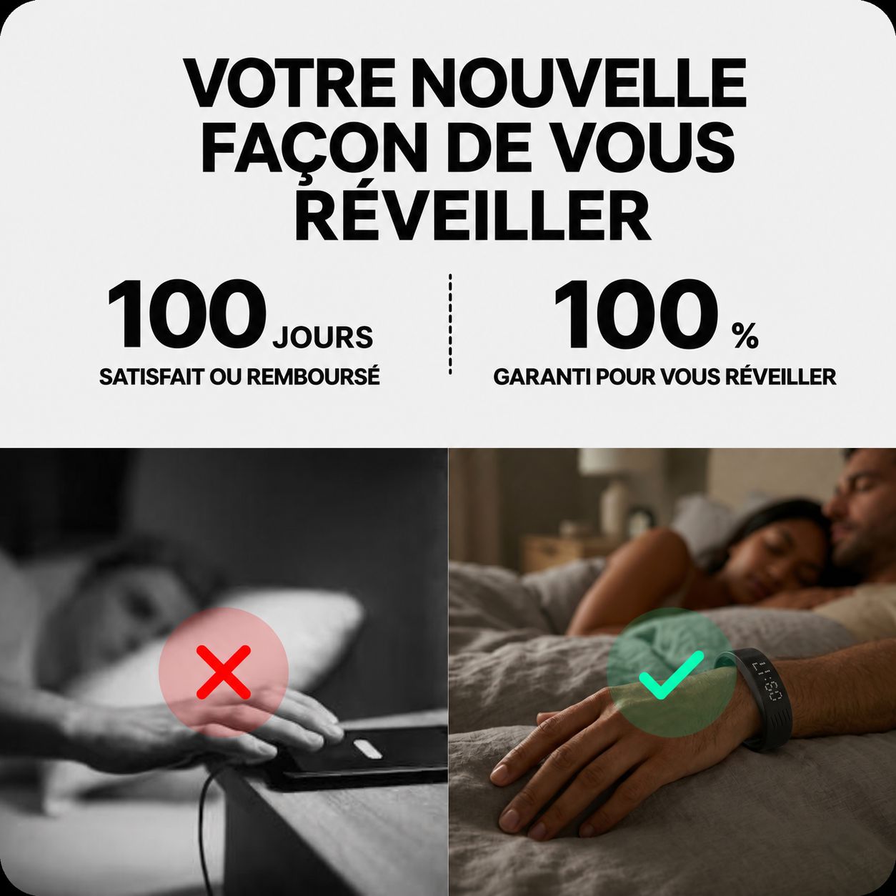 Vibréo - Le bracelet réveil prémium