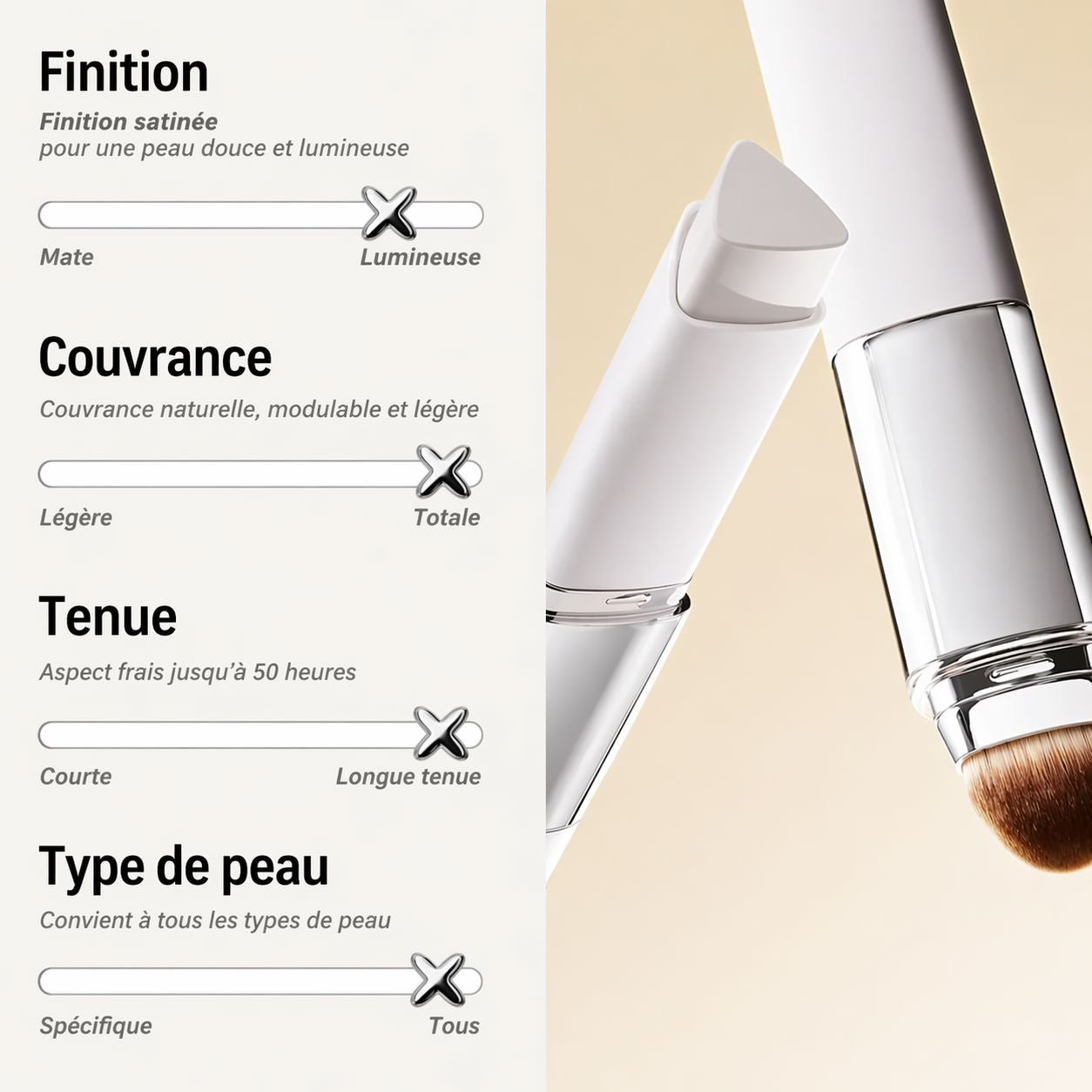 Fond de Teint Stick – Zéro Effet Masque, Zéro Ride Marquée