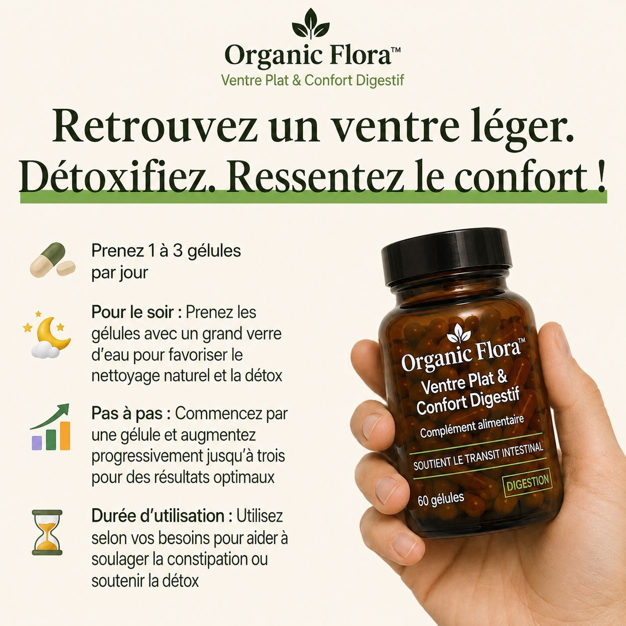 Organic Flora™ – Ventre Plat & Confort Digestif