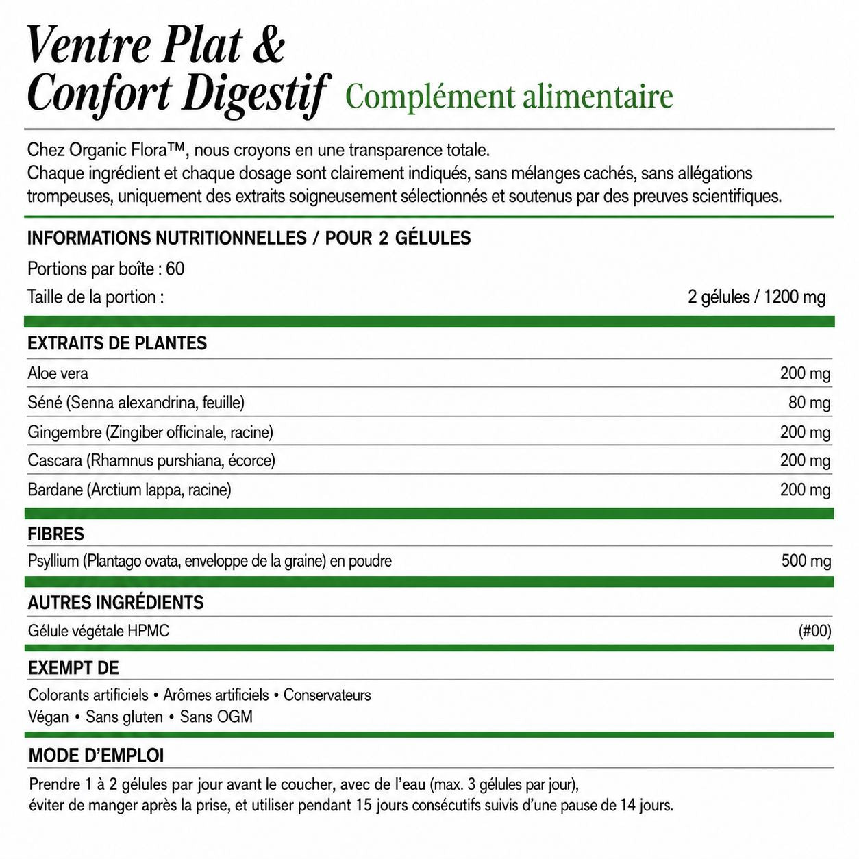 Organic Flora™ – Ventre Plat & Confort Digestif