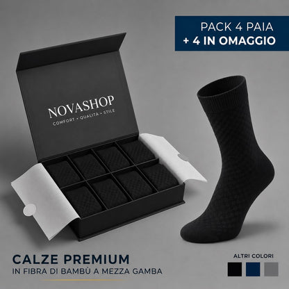 Calze premium a mezza gamba in fibra di bambù