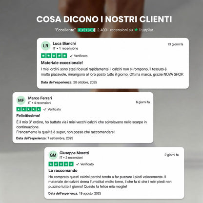 Calze premium a mezza gamba in fibra di bambù