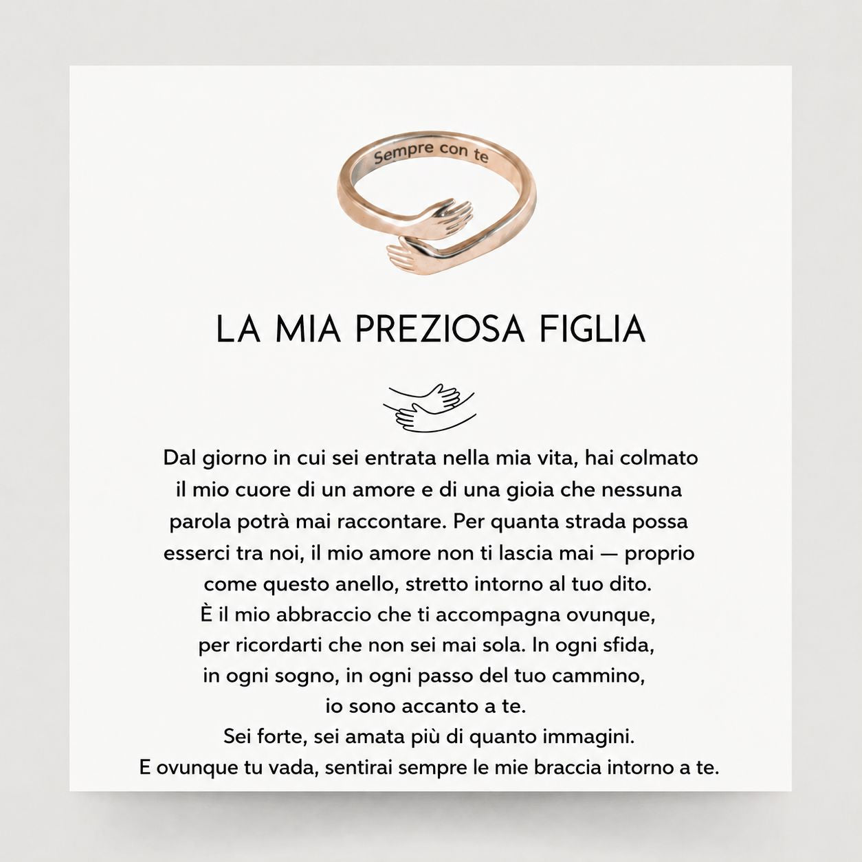 Mia preziosa figlia – Anello coccola
