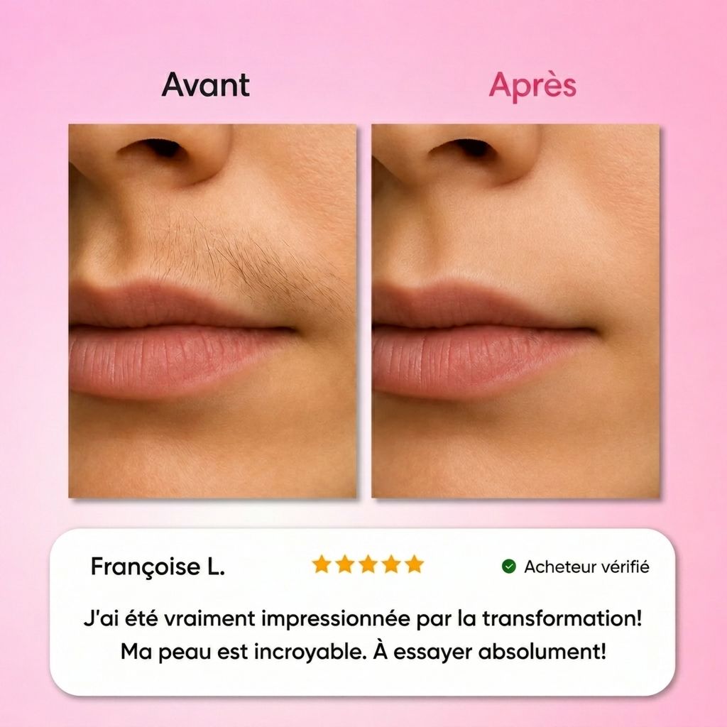 Névea - Le premier kit complet en 3 étapes qui affaiblit et dissout les poils hormonaux, sans douleur ni irritation.