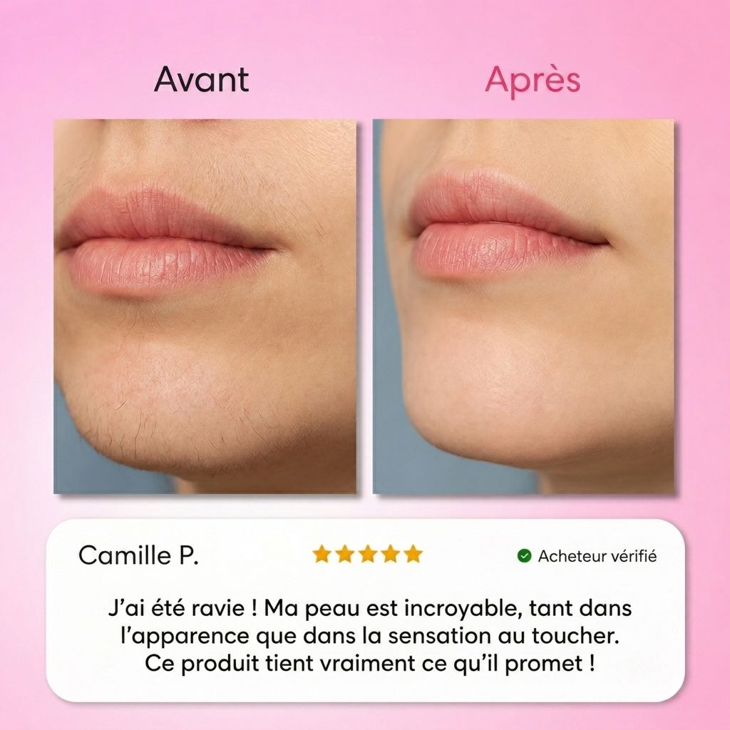 Névea - Le premier kit complet en 3 étapes qui affaiblit et dissout les poils hormonaux, sans douleur ni irritation.