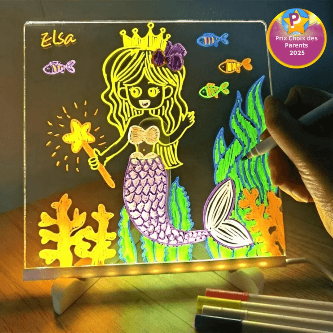 Tableau à dessin LED pour enfants