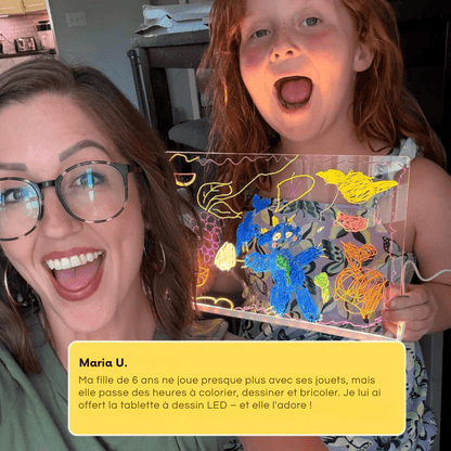 Tableau à dessin LED pour enfants