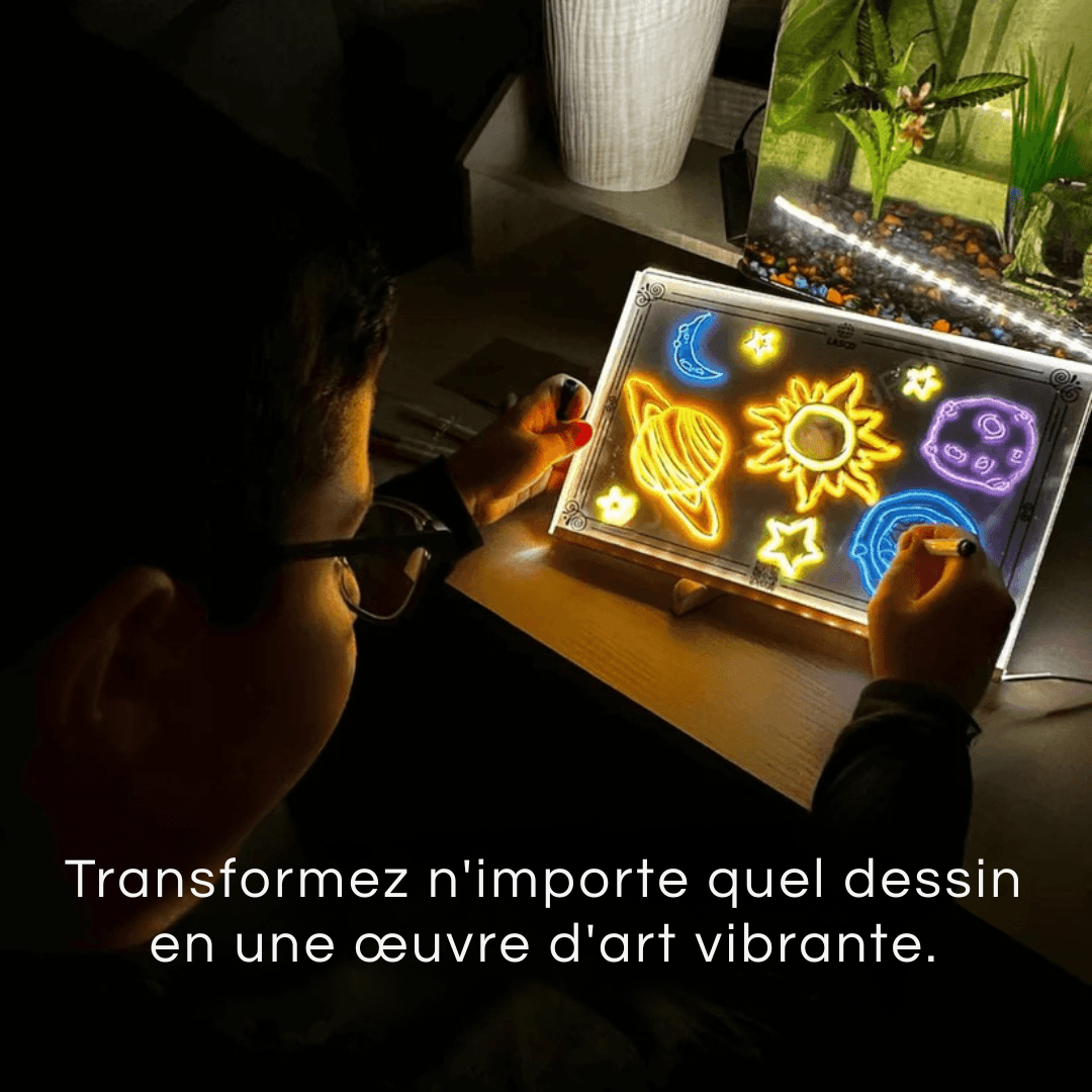 Tableau à dessin LED pour enfants
