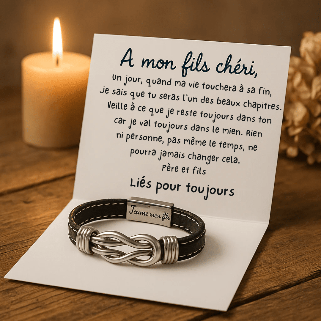 Bracelet Infini - À mon Fils chéri - De papa