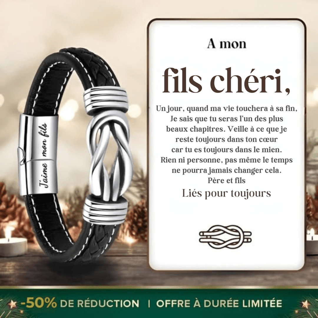 Bracelet Infini - À mon Fils chéri - De papa