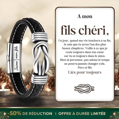 Bracelet Infini - À mon Fils chéri - De papa