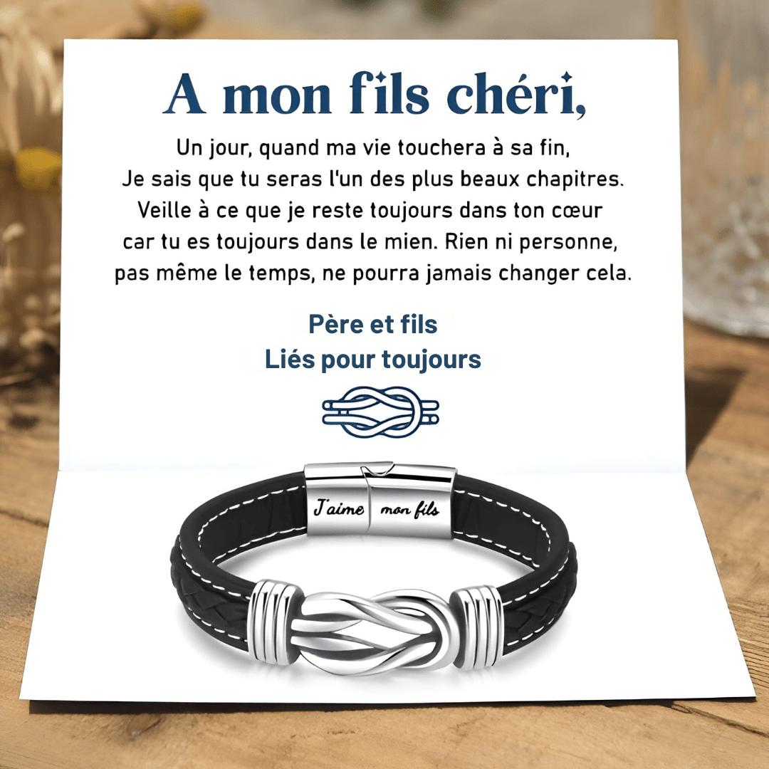Bracelet Infini - À mon Fils chéri - De papa